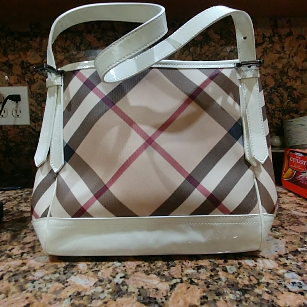💯Auth. 💕BURBERRY💕 SMALL NAPIER Handbag